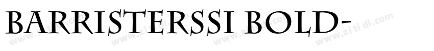 BarristerSSi Bold字体转换